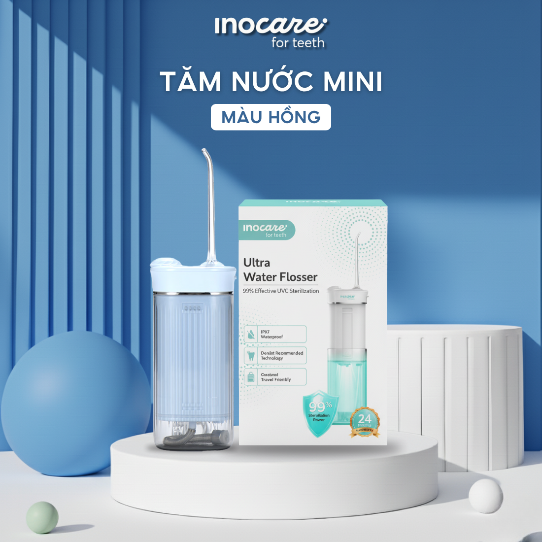 Tăm nước Mini nhỏ gọn Inocare Ultra Water Flosser