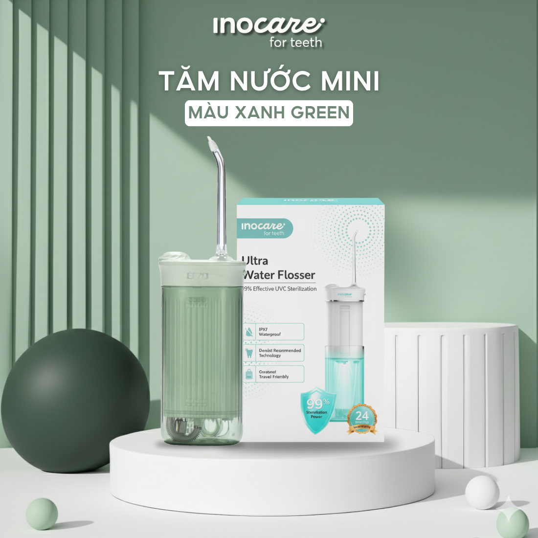 Tăm nước Mini nhỏ gọn Inocare Ultra Water Flosser