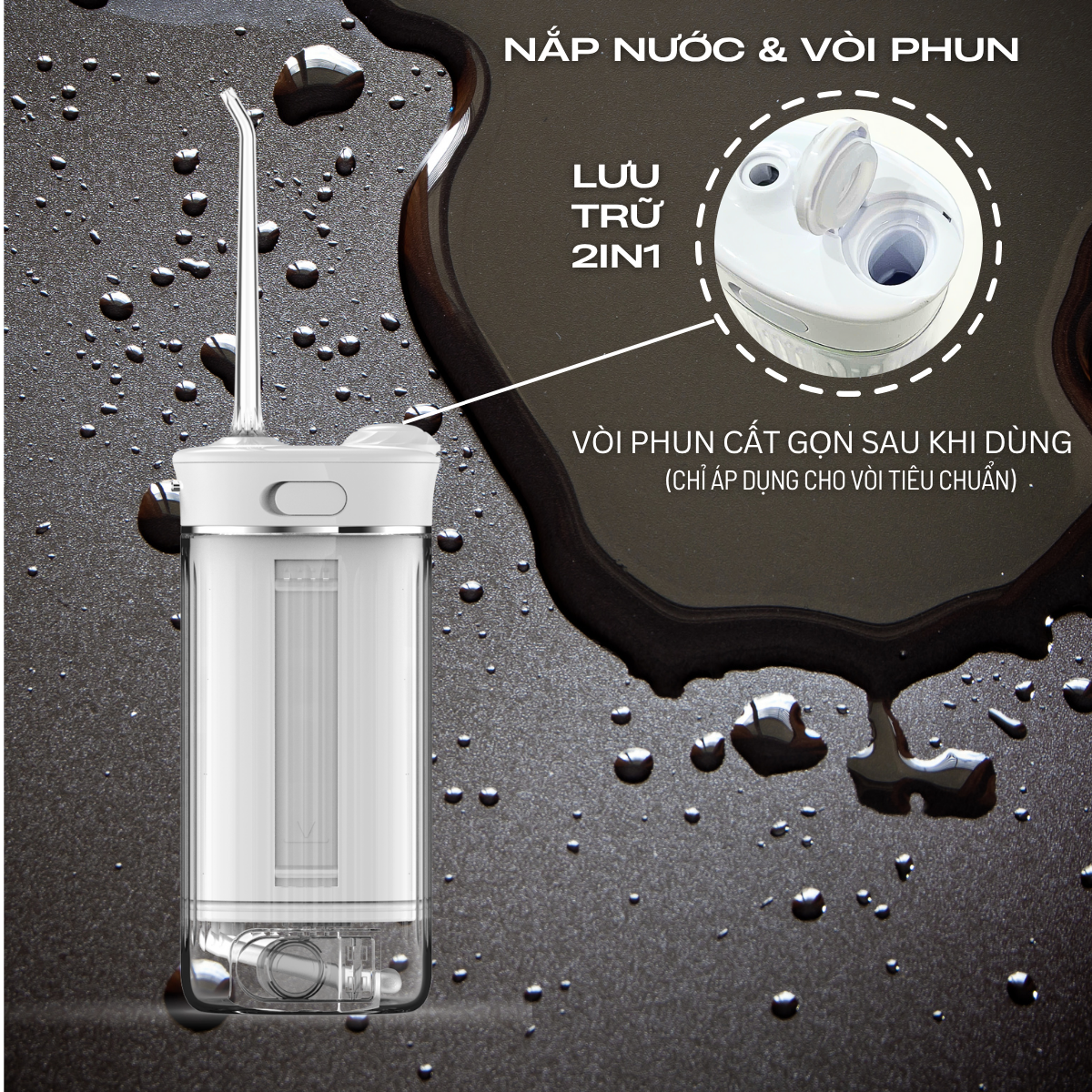 Tăm nước Mini nhỏ gọn Inocare Ultra Water Flosser